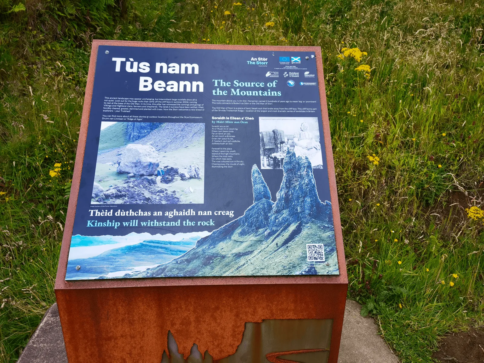 Storr 步道说明牌