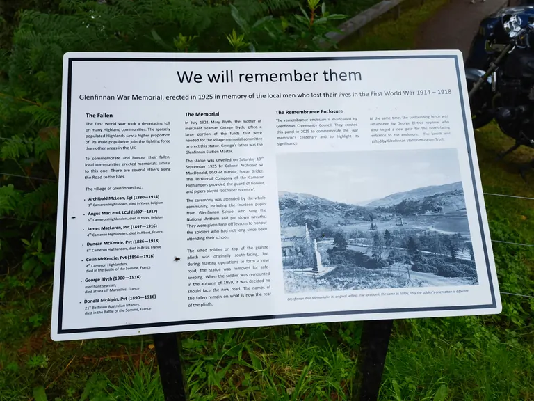 Glenfinnan 纪念说明牌