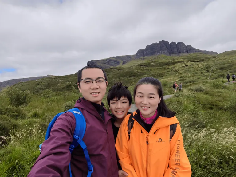 Storr 山脚双人合影